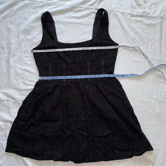 Commense Sleeveless Mini‎ Dress Corset Style Square Neck Party Cocktail Black L - Picture 13 of 15